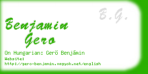 benjamin gero business card
